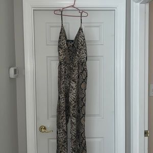 Snake print romper/jumpsuit